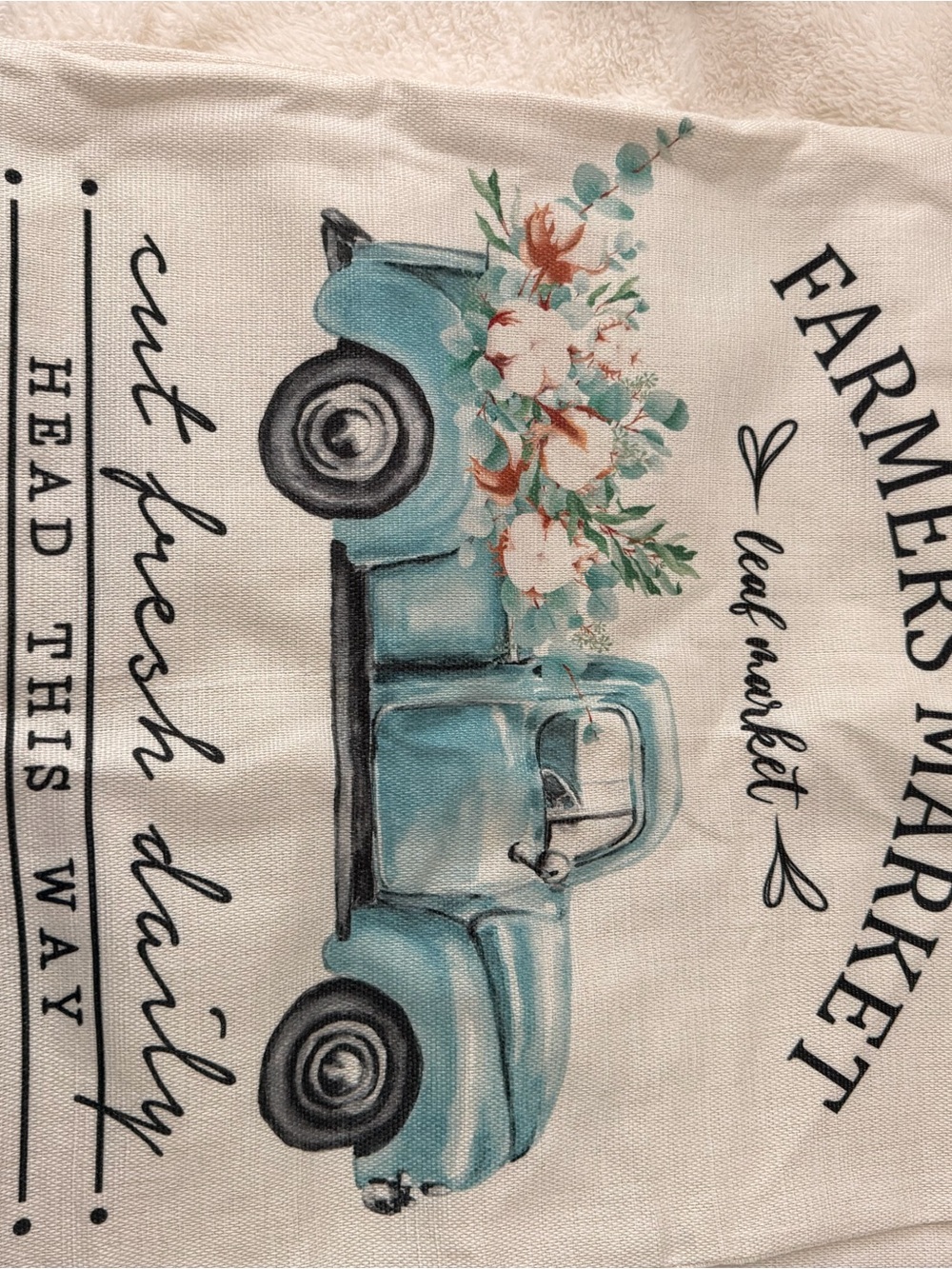 Set of 4 Pillow Covers - Teal Floral